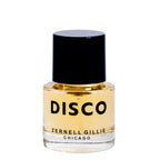 Bottle of 'DISCO' perfume by Zernell Gillie Chicago on a white background